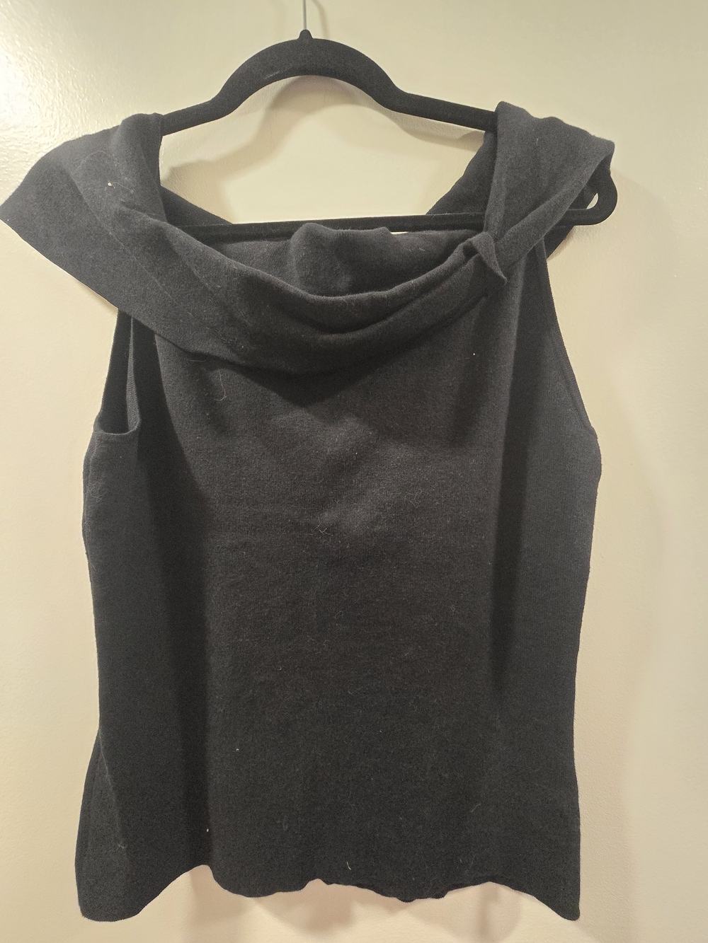 White House Black Market Black Off-the-Shoulder Knit Top